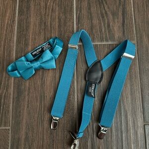 🪼 5/$10 Blue Kids Bow Tie/Suspender Set